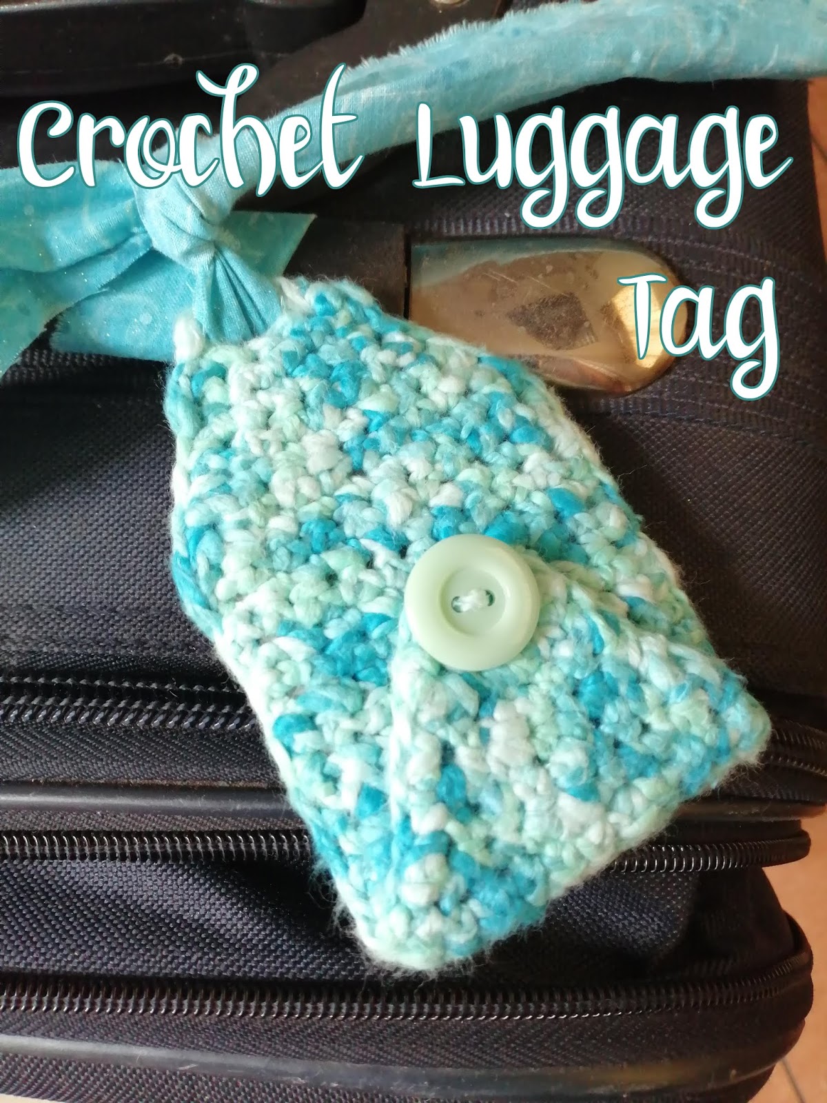 crochet luggage tags