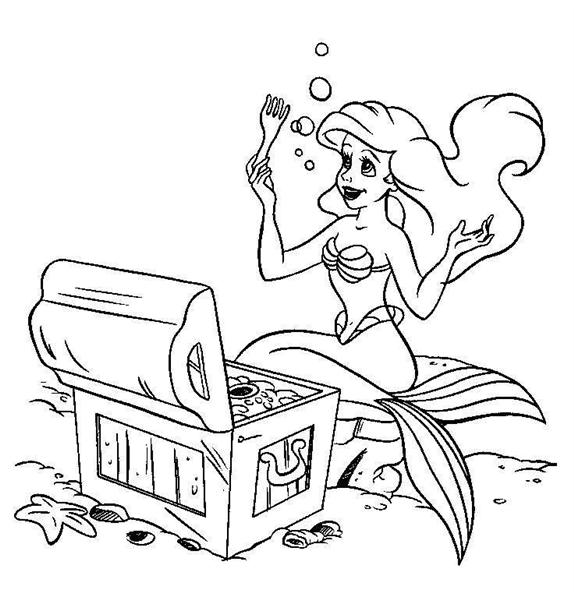 Princess Ariel Little Mermaid Coloring Pages | Team colors