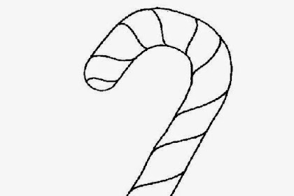 two simple candy canes coloring page Simple candy cane coloring page