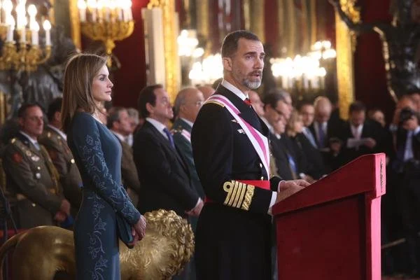 King Felipe of Spain and Queen Letizia of Spain at the New Year's Military Parade