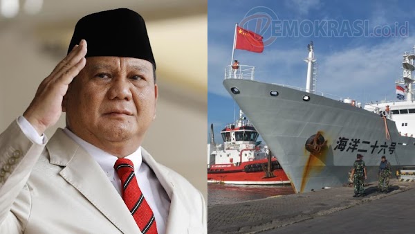 PR Menhan Prabowo, Tolak Kapal China Berlayar di Laut Indonesia