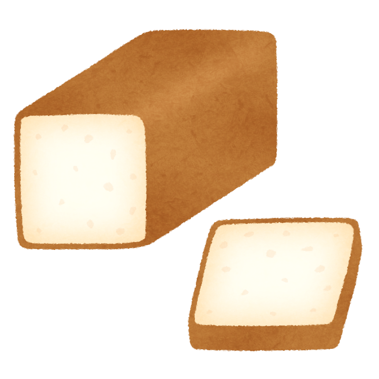 食パン1斤のイラスト 角型 かわいいフリー素材集 いらすとや