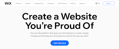 wix homepage wix website builder homepage black text written on white background