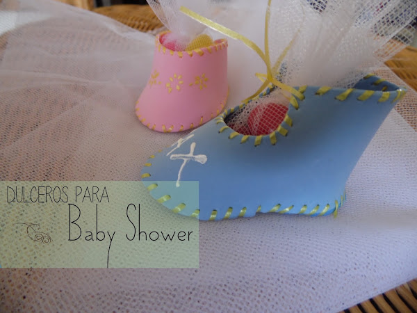 Dulceros para Baby Shower: Zapatitos de Fommy