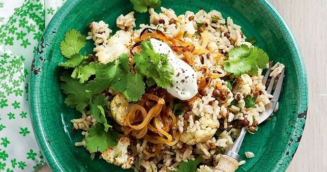 Lebanese rice with lentils and toasted cauliflower recipe | LEBANESE ...