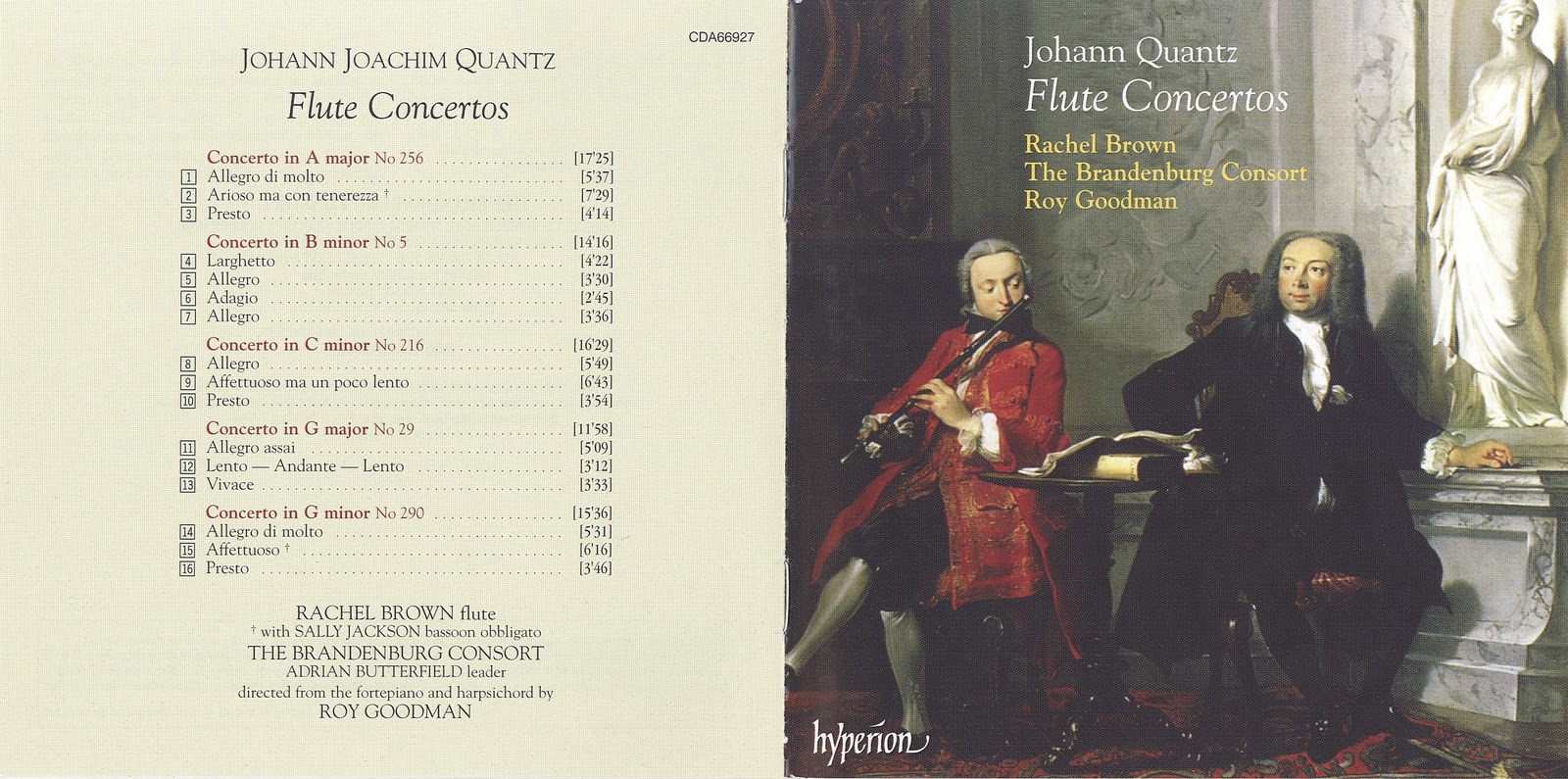 Quantz Flute Concertos R. Brown The Flute Corner