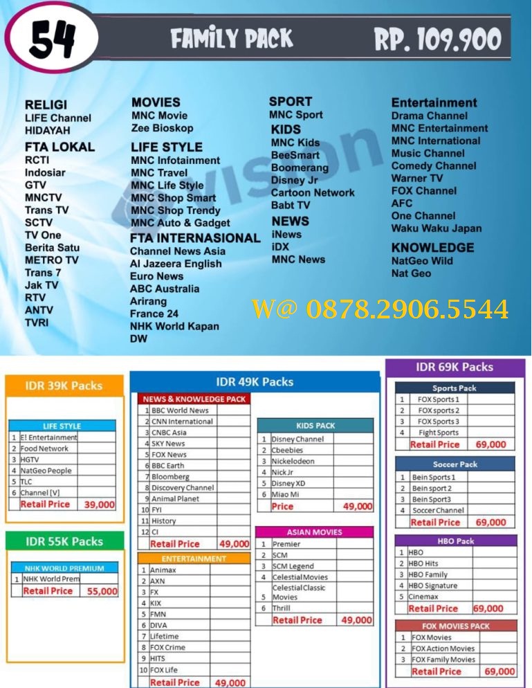 TOP TV / MNC VISION MEDAN - LANGSUNG PASANG W@ 087829065544