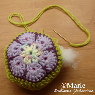 custom Chamomile flower crochet pincushion