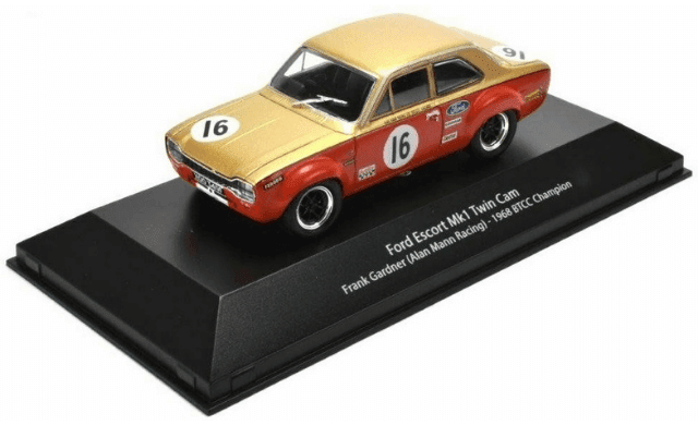 atlas btcc collection, british touring cars champions collection, ford escort mk1 twin cam 1:43 frank gardner