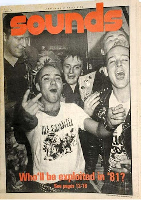 A front cover from Sounds in 1981 featuring The Exploited