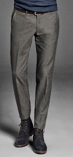 pantalon gris con estampado pata de gallo en massimo dutti