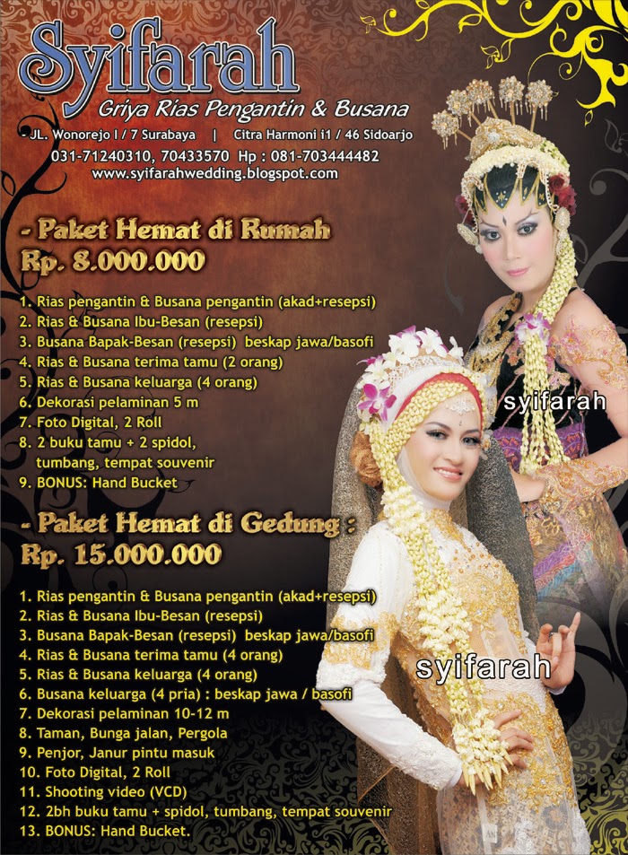  Dekorasi  Pelaminan Rias pengantin  Surabaya  Paket Hemat