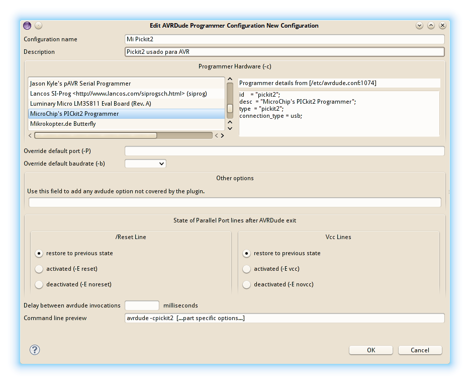 Programador pickit2 con atmel