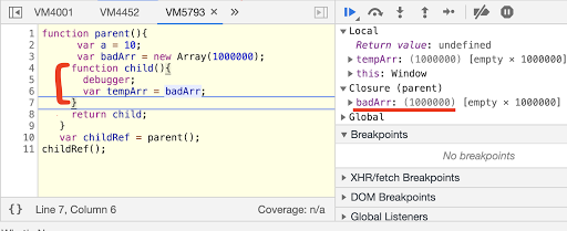 Garbage collector in javascript