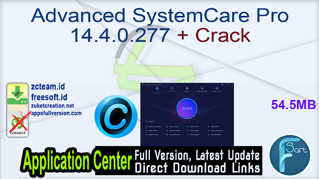 Advanced SystemCare Pro 14.4.0.277 + Crack_ ZcTeam.id