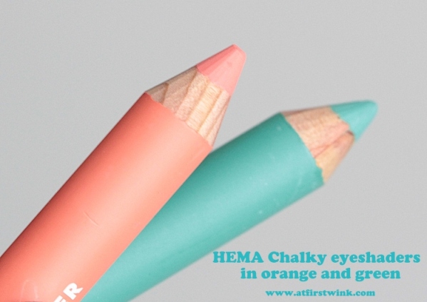 HEMA Chalky eyeshaders in orange and green review