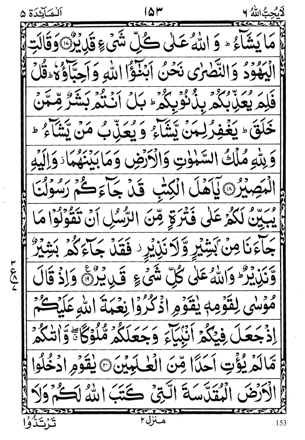 Quran Para 6 (La Yuhibbu Allah) 6th Para Recite Online and PDF