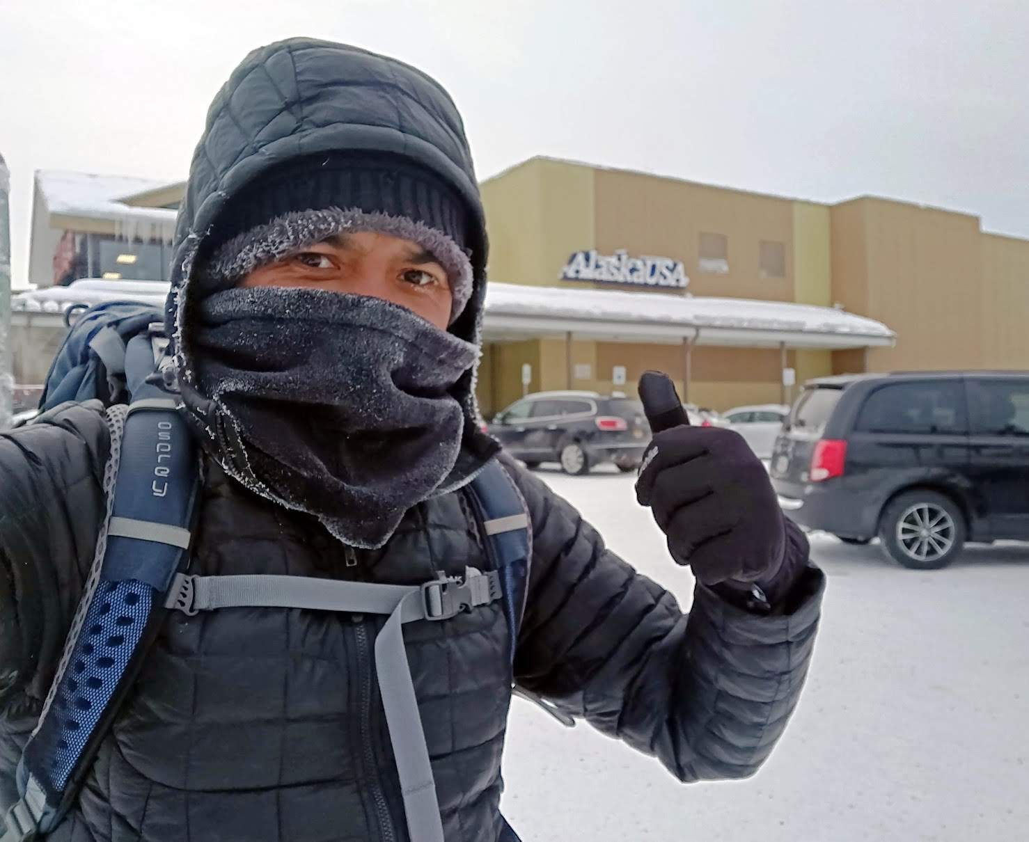 the viewing deck Extremely Cold (36'C) Short Visit in Fairbanks, Alaska