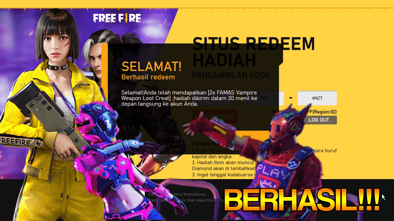 Kode Redeem Free Fire Terbaru Hari Ini 7 Maret 2021 Manglada Tech