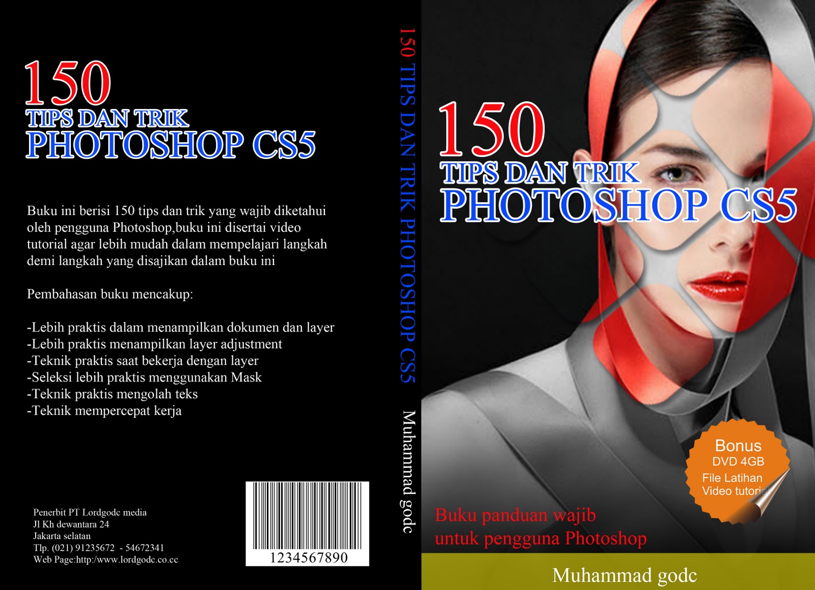  Desain  cover  buku  dengan Photoshop dan Corel draw  