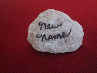 A new name on white stone