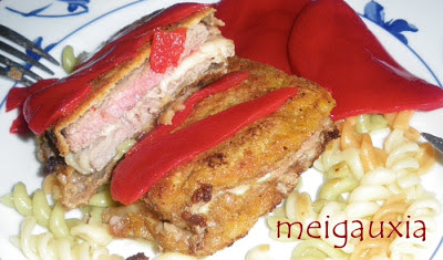  Milanesa de ternera rellena 