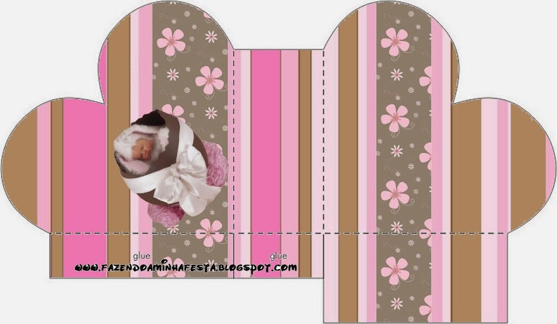 Anne Geddes para Pascua: Cajas de Bebes para Imprimir Gratis. Caja abierta en forma de corazón.