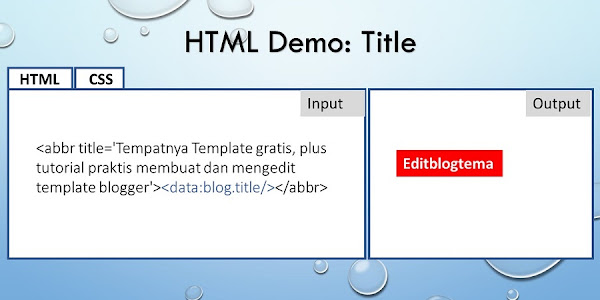 Cara menngunakan atribut HTML pada judul menu navigasi halaman blog