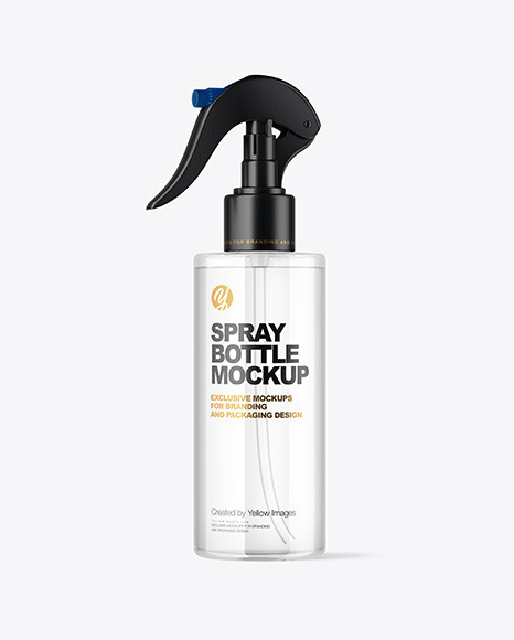 Download Free Clear Spray Bottle Mockup PSD Mockup Template