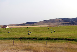 Views on back country roads while driving through Montana on the way to Yellowstone