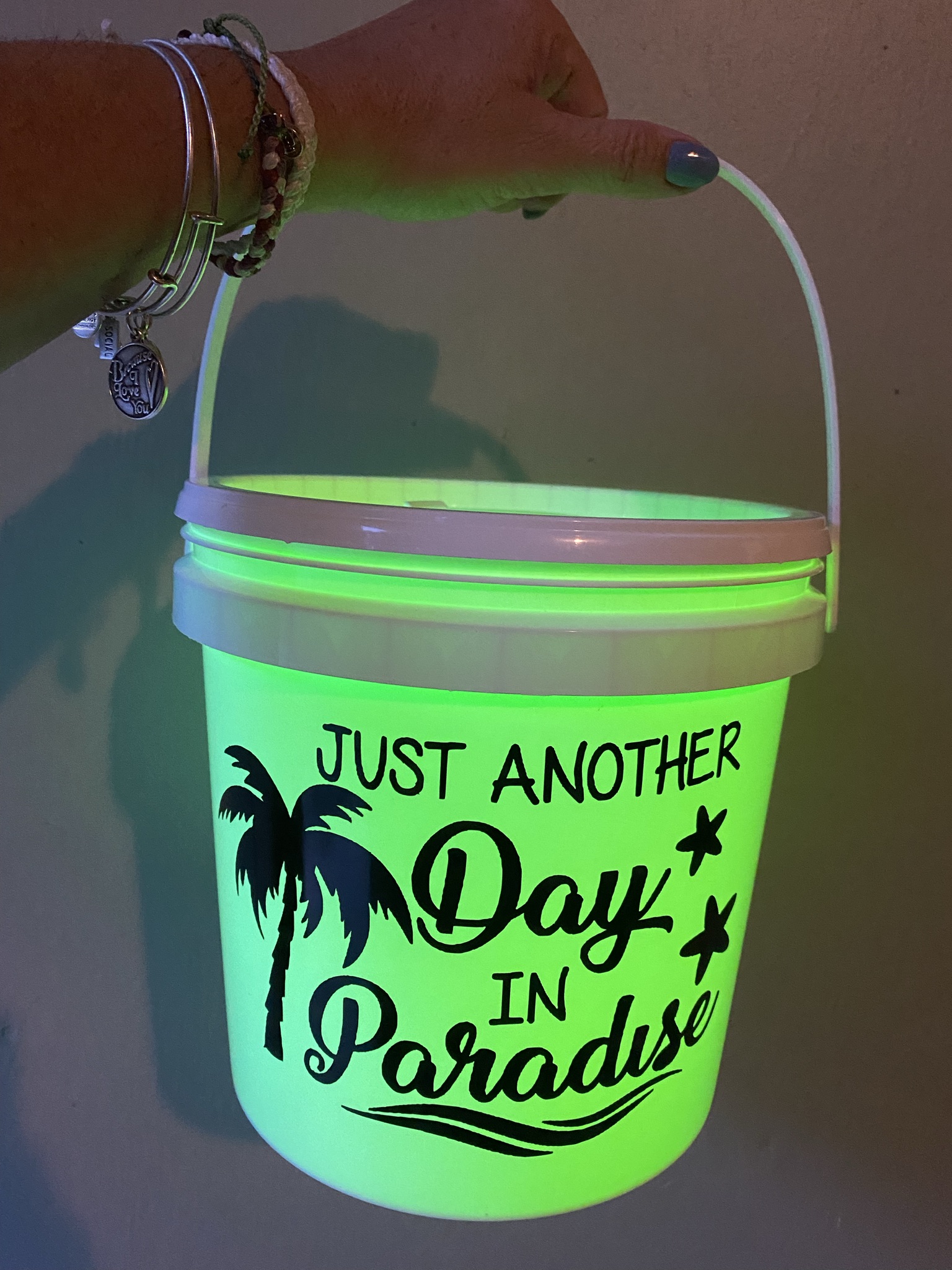 5 Gallon Light up Camping Bucket INCLUDES BUCKET Light Bucket Bucket,  Decal, Light and Remote Vinyl Decal Christmas Gift 
