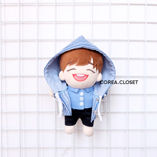 20cm Kpop Doll Clothes : Look 5 Overfit hood shirt - Corea Closet