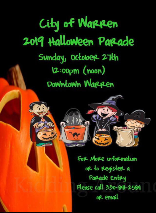 Kidding Around Warren Halloween Parade, Trick or Treat & Trunk or Treat