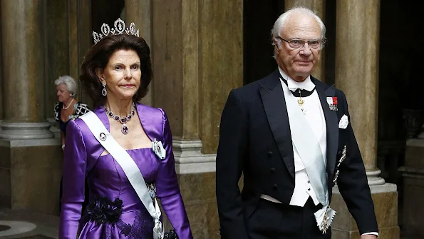 Queen Silvia, Crown Princess Victoria attended an official dinner at the Royal Palace in Stockholm