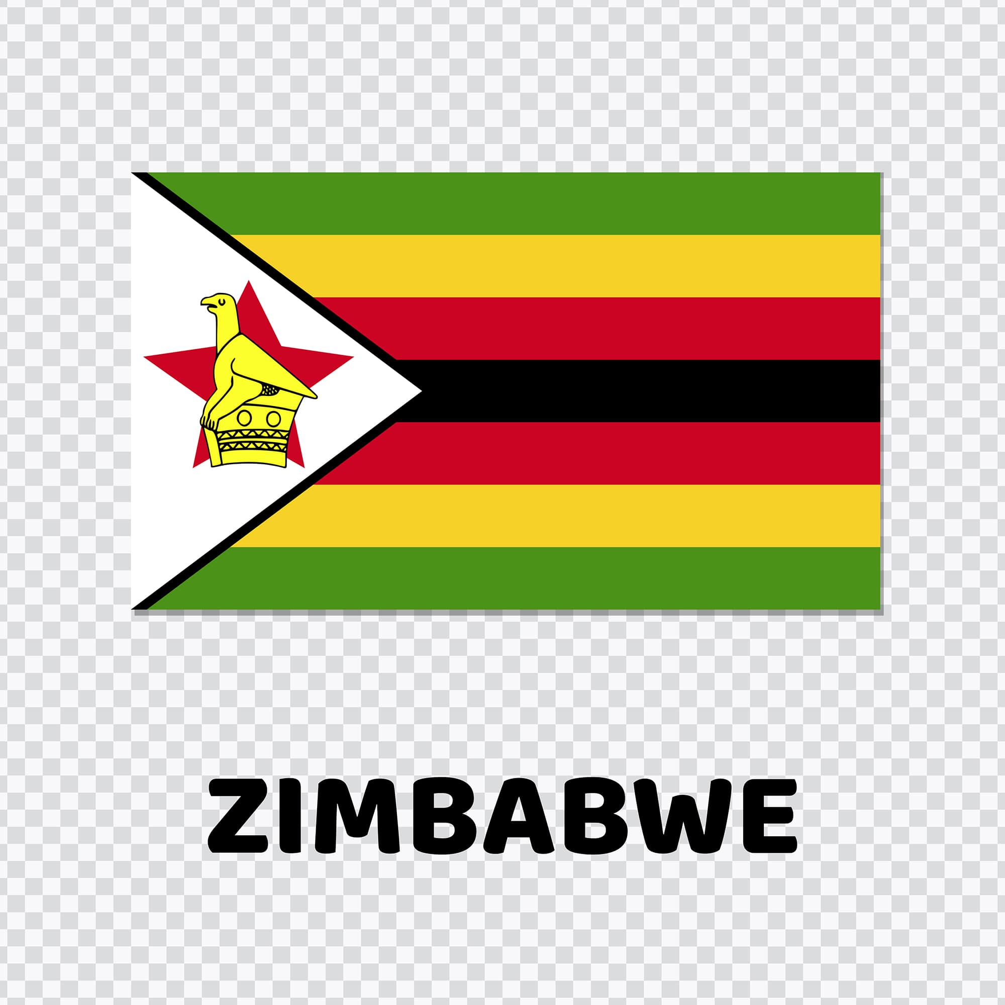 Zimbabwe Country flag vector graphics for free download in ai, eps10 and svg format