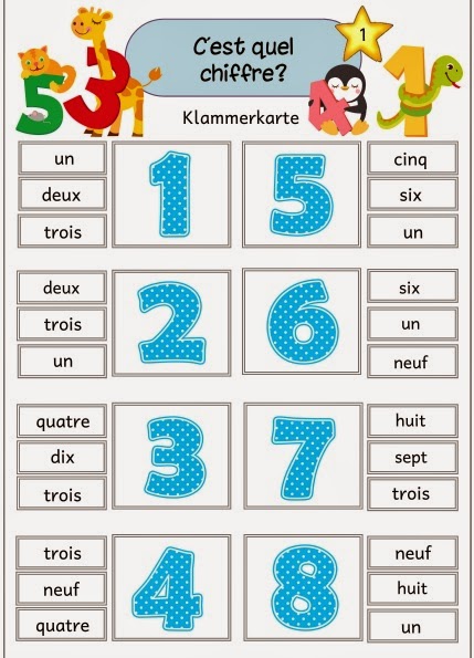 Zahlen Auf Französisch 1 10