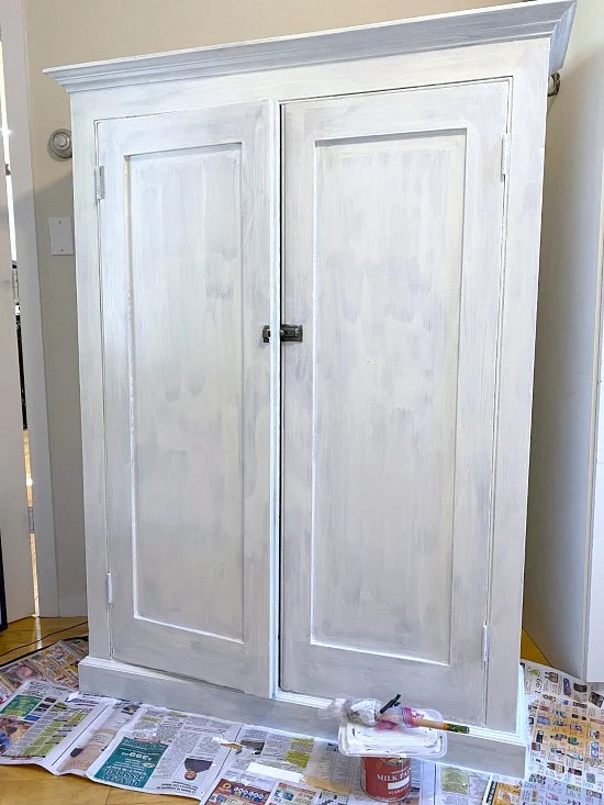 White Painted Armoire - It All Started With Paint