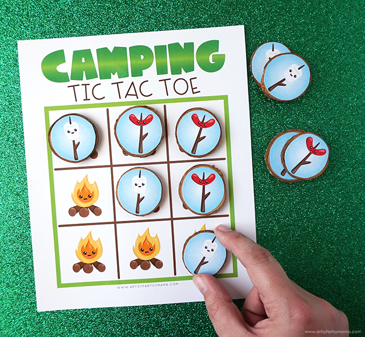 Free Printable Camping Tic Tac Toe Artsy fartsy Mama