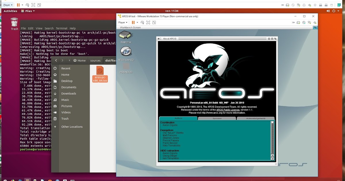 Setting up a 64bit Linux development env for AROS Icaros Desktop