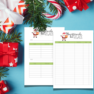 navidad, planificadores, planners, imprimibles, regalos, menus, lista de tareas, imprimir, PDF