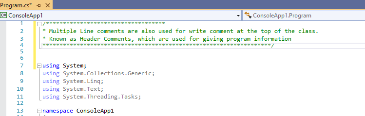 What are C# Comments and how to use them in our code