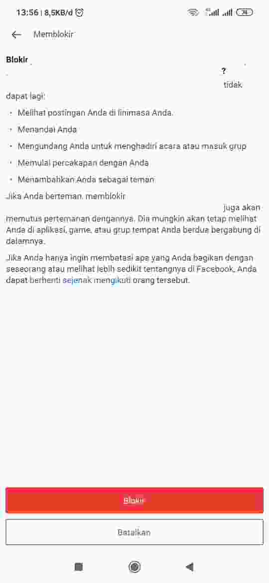 Cara Memblokir Akun Fb Orang Lain Dan Cara Membatalkannya