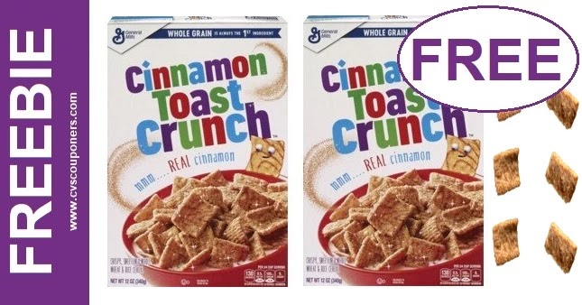FREE Cinnamon Toast Crunch Cereal at CVS