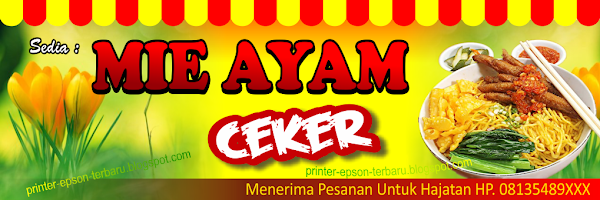 Spanduk Mie Ayam Ceker Vector Cdr