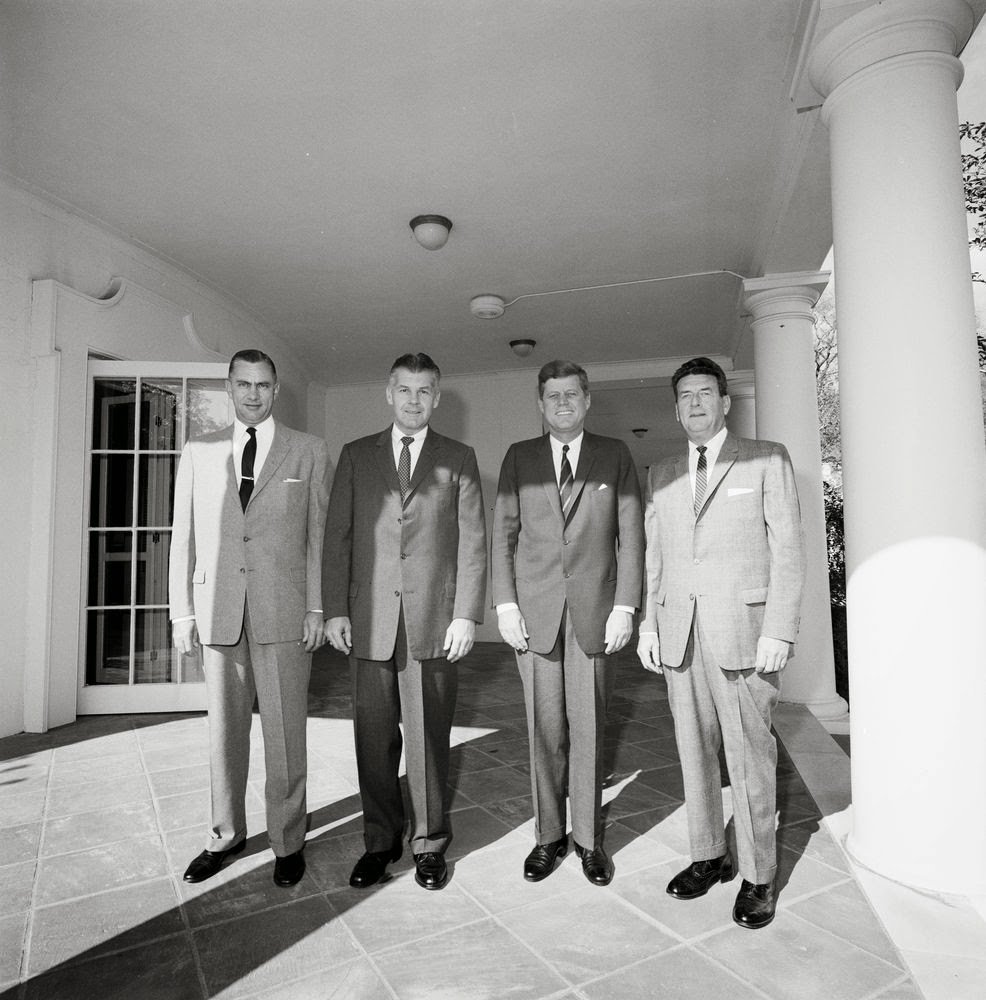 10/1/62: JFK congratulates the new ASAIC of the White House Secret Service Detail