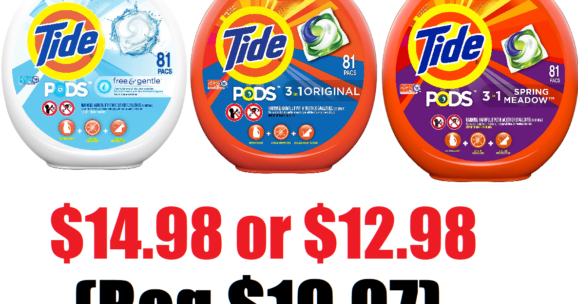 TIDE PODS ON SALE! 81ct Tide Pods Laundry Detergent Liquid Pacs 14.99