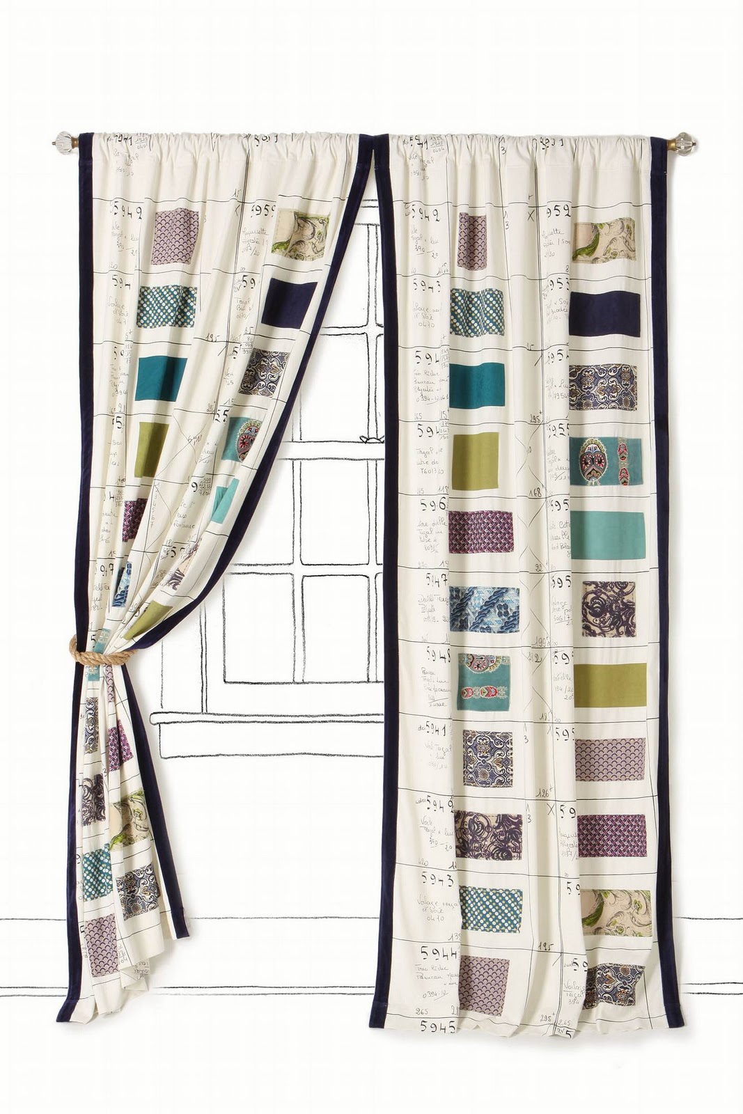 Love that...a blog Swatch Book Curtains