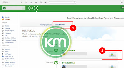 SKAKPT atau Surat Keputusan Analisa Kelayakan Penerima Tunjangan  Cara Cetak SKAKPT S36 Simpatika Kemenag