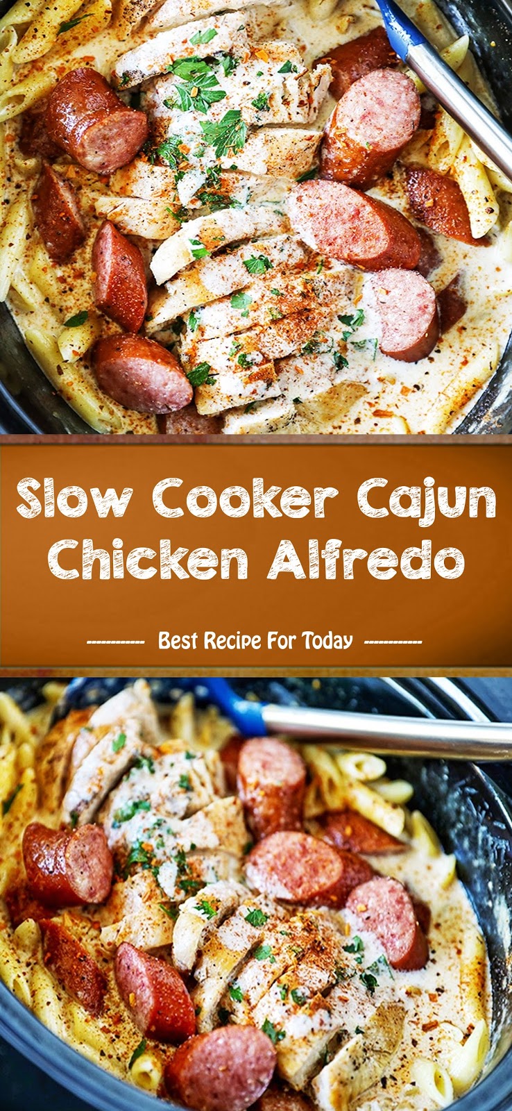 Slow Cooker Cajun Chicken Alfredo