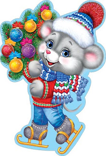 Colorful new year greetings mice and rats 2024. Free, beautiful live Christmas cards in the year of mouse
